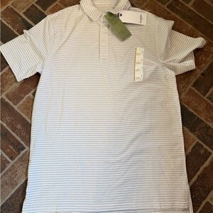 Goodfellow & Co Pink & Blue Striped Polo Shirt